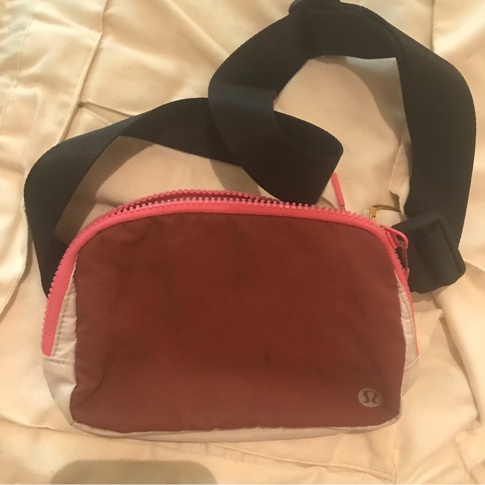 lululemon athletica mini crossbody bag in rust, pink, black